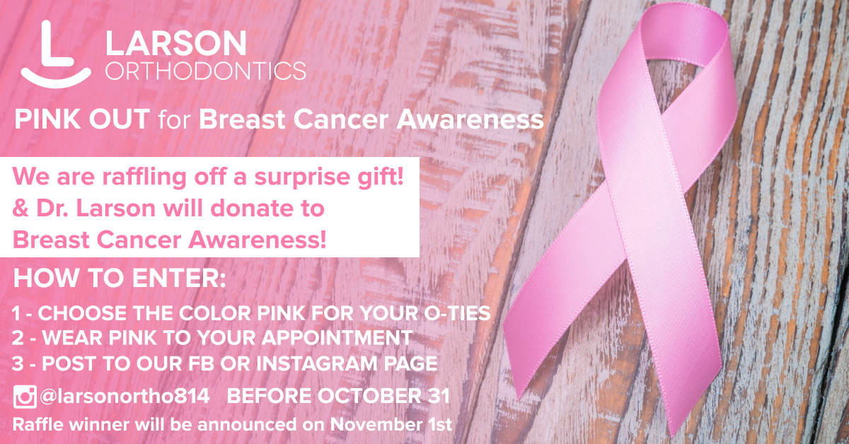 October Pink Out Larson Orthodontics Alexandria, VA Braces and Invisalign Larson Breast Cancer 1200x628 1 - October Pink Out